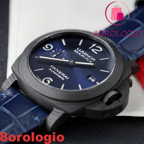 Panerai Luminor Marina Carbotech Blu Notte Quadrante Blu PAM1664 Miglior Replica VSF 44mm Orologio - immagine 5