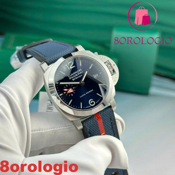 Panerai Luminor Quaranta BiTempo Luna Rossa PAM01404 Quadrante Blu Cinturino in Gomma Miglior Replica VSF 40mm Orologio - immagine 6