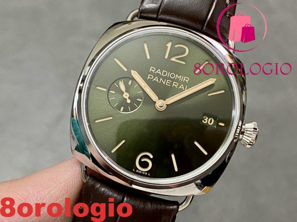 Panerai Radiomir Quaranta PAM1386 Quadrante Verde Cinturino in Pelle 1:1 Replica Migliore VSF 40mm Orologio - immagine 5