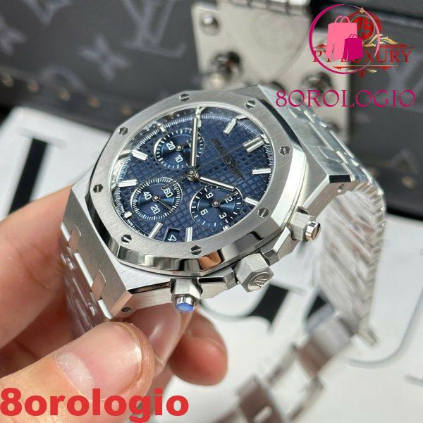 Audemars Piguet Royal Oak Chronograph 26240ST Quadrante Blu Replica 1:1 Migliore Super Clone APSF 41mm Orologio - immagine 8