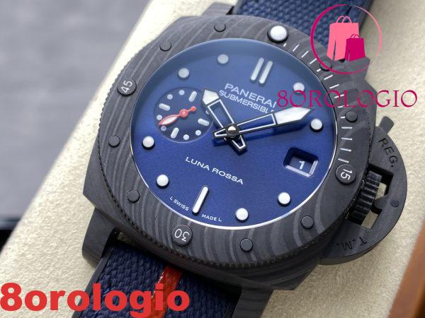 Panerai Submersible QuarantaQuattro Luna Rossa Ti-Ceramitech PAM1466 Quadrante Blu 1:1 Migliore Replica VSF 44mm Orologio - immagine 5