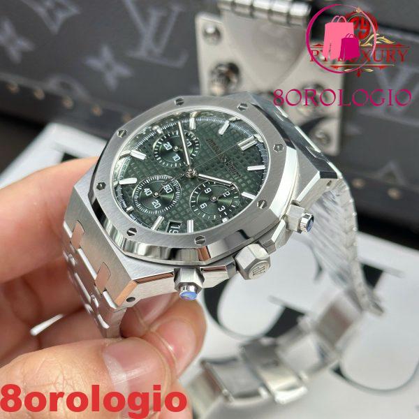 Audemars Piguet Royal Oak Chronograph 26240ST Quadrante Verde 1:1 Migliore Replica Super Clone APSF 41mm Orologio - immagine 7