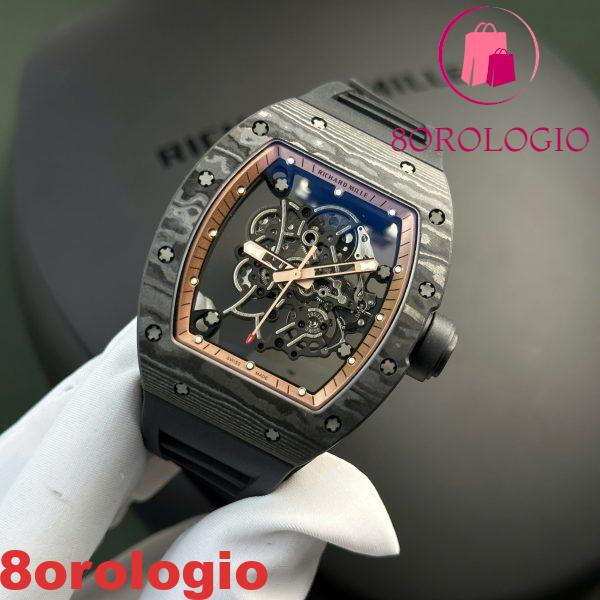 Richard Mille RM055 Asia Edition Bubba Watson Carbon TPT 1:1 Super Clone Best Replica APSF 42,7mm Orologio - immagine 9