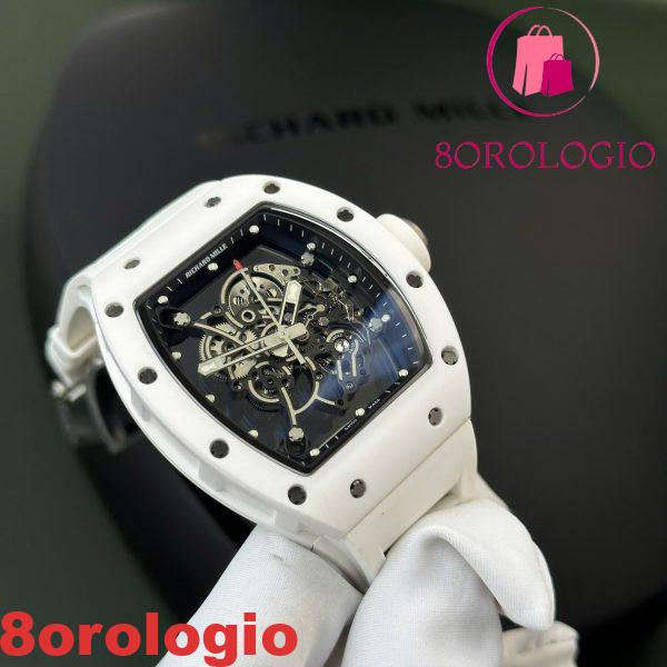 Richard Mille RM055 Bubba Watson Ceramica Bianca Migliore Replica BBR V4 42.7mm Orologio - immagine 9