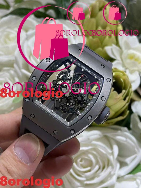 Richard Mille RM055 Titanio Tutto Grigio Edizione Limitata 1:1 Replica Custom Made Super Clone 42.7mm Orologio - immagine 4