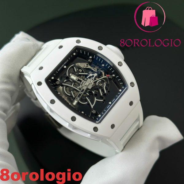 Richard Mille RM055 Ceramica Bianca Bubba Watson 1:1 Super Clone Miglior Replica ZF 42.7mm Orologio - immagine 5