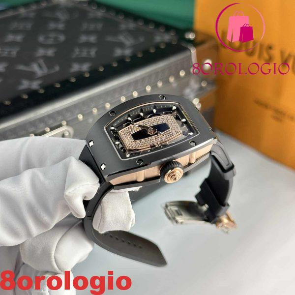 Richard Mille RM07-01 Ceramic Oro Rosa Nero Lip Migliore Replica 45.32 X 32.3mm Orologio - immagine 4