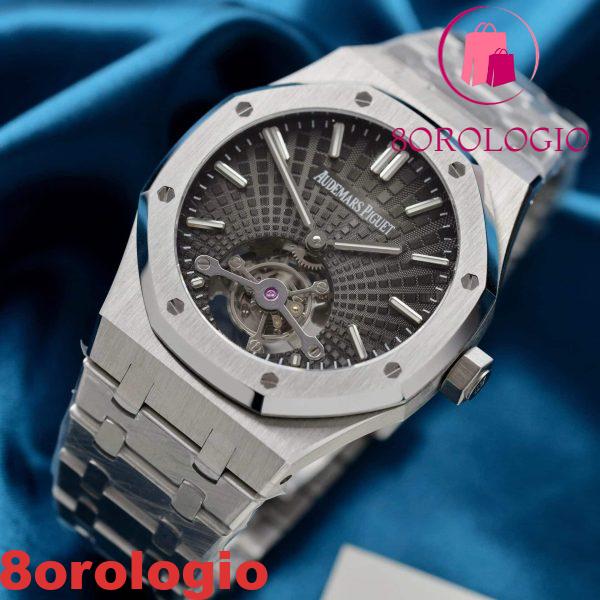 Audemars Piguet Royal Oak Flying Tourbillon 26730ST Quadrante Grigio Migliore Replica R8F 41mm Orologio - immagine 7