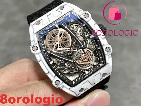 Richard Mille RM27-05 Flying Tourbillon Rafael Nadal Carbonio Replica 37.25×47.25mm Orologio - immagine 5