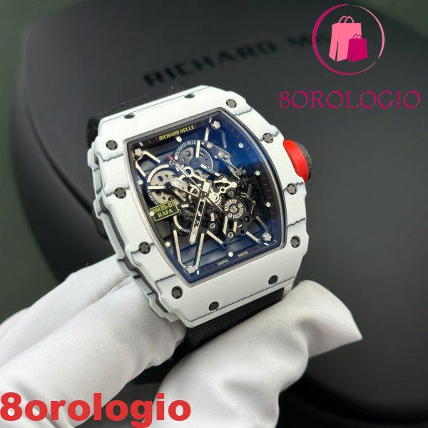 Richard Mille RM35-01 Rafael Nadal White Carbon TPT Edizione Limitata Super Replica BBR V3 49.94mm X 44.5mm Orologio - immagine 8