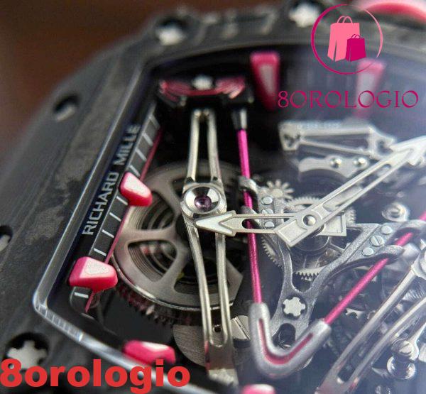 Richard Mille RM38-02 Tourbillon Bubba Watson Carbonio Nero TPT Migliore Replica Orologio - immagine 7