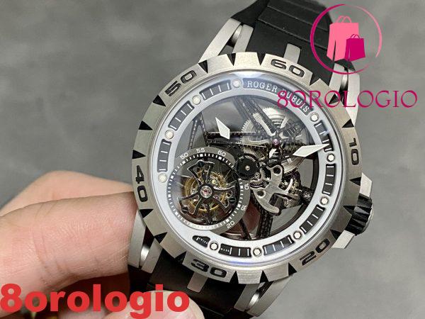 Roger Dubuis Excalibur Spider Tourbillon Volante Scheletrato RDDBEX0479 Miglior Replica 45mm Orologio - immagine 4