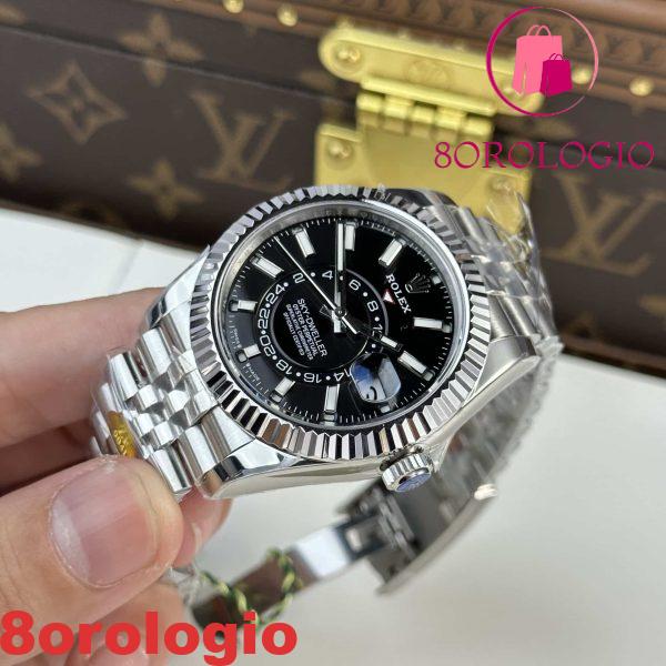 Rolex Sky-Dweller 326934 Quadrante Nero Bracciale Jubilee Replica di Alta Qualità 42mm Orologio - immagine 5
