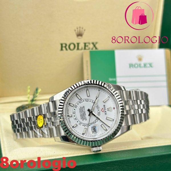 Rolex Sky-Dweller 326934 Quadrante Bianco Bracciale Jubilee Replica ZF 42mm Orologio - immagine 5