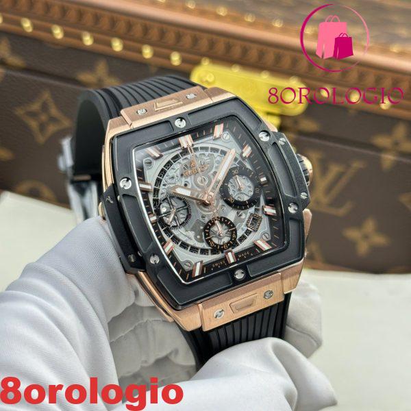 Hublot Spirit Of Big Bang King Oro Rosa Ceramica Nera Migliore Replica 42mm Orologio - immagine 5
