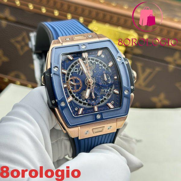 Hublot Spirit Of Big Bang King Gold Blue Ceramic Miglior Replica BBF 42mm Orologio - immagine 5