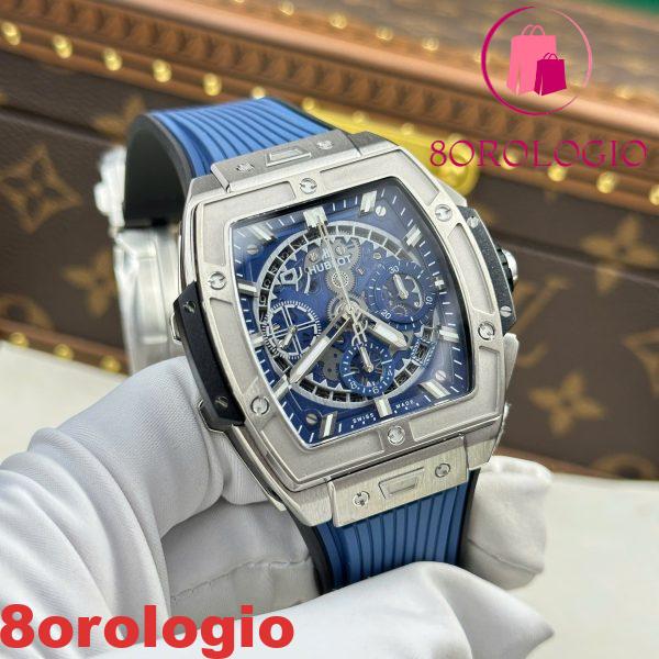 Hublot Spirit Of Big Bang Titanio Quadrante Blu 1:1 Migliore Replica BBF 42mm Orologio - immagine 5
