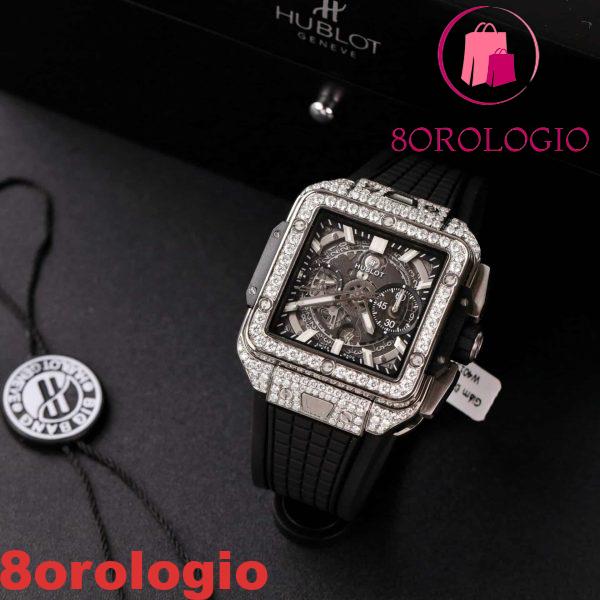 Hublot Square Bang Titanium Iced Out Moissanite Replica di Alta Qualità 42mm Orologio - immagine 5
