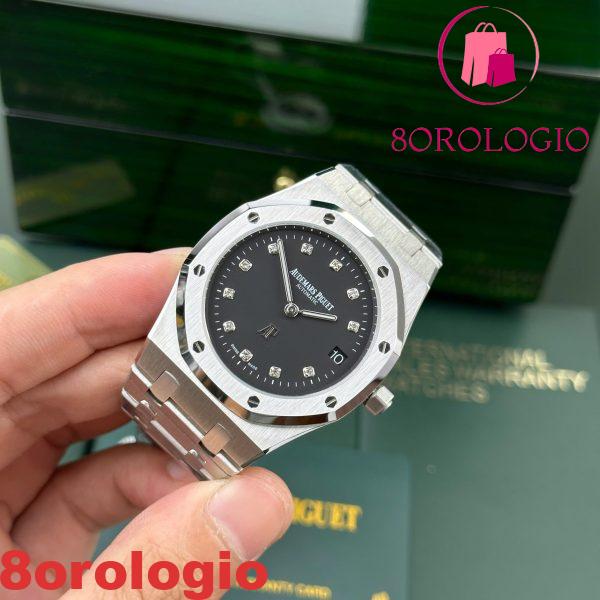 Audemars Piguet Royal Oak Jumbo Extra Thin 15206PT Quadrante Nero Replica IPF 39mm Orologio - immagine 6