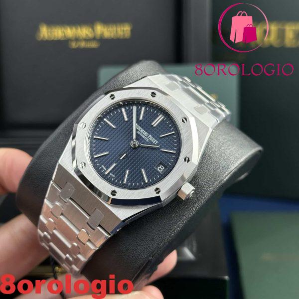 Audemars Piguet Royal Oak Jumbo Extra Thin 16202ST Quadrante Blu Migliore Replica 39mm Orologio - immagine 7