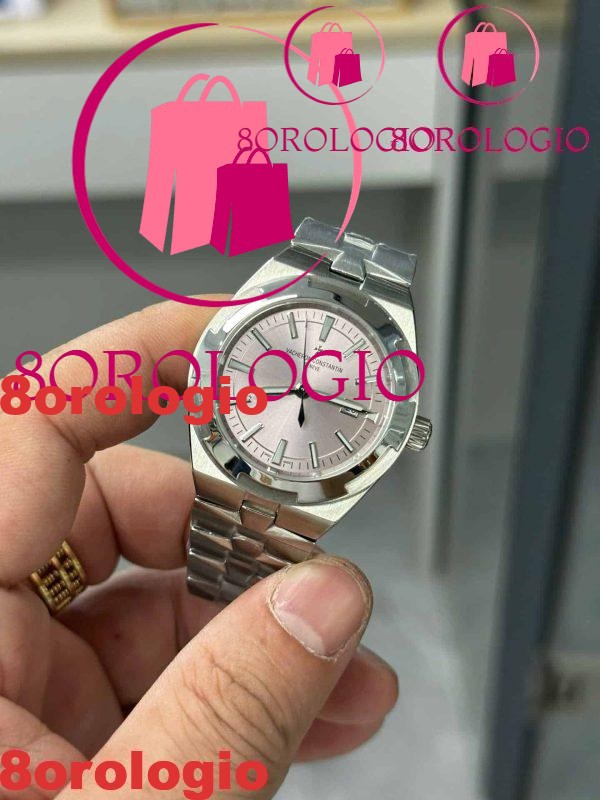 Vacheron Constantin Overseas 4600V Acciaio Quadrante Rosa Orologio Donna Replica Svizzera 35mm Orologio - immagine 4