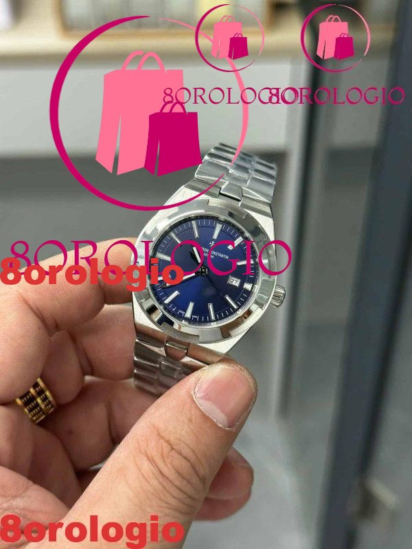 Vacheron Constantin Overseas 4600V/200A-B980 Orologio Donna Acciaio Quadrante Blu Miglior Replica 35mm Orologio - immagine 4