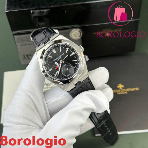 Vacheron Constantin Overseas Dual Time 7900V/110A-B546 Quadrante Nero Cinturino in Pelle Replica Svizzera PZF 41mm Orologio - immagine 4
