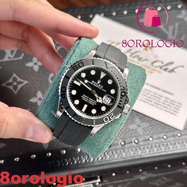 Rolex Yacht-Master 226659 Quadrante Nero Oysterflex Miglior Replica VSF 42mm Orologio - immagine 9