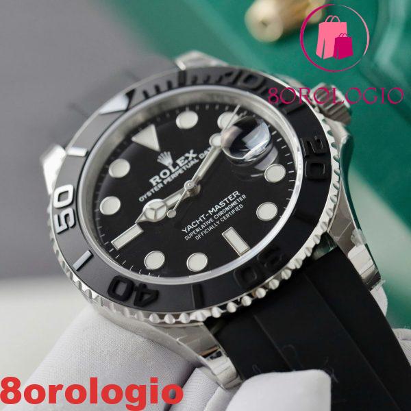 Rolex Yacht-Master 226659-0002 Quadrante Nero Oysterflex V3 149g Super Clone VSF 42mm replica Orologio - immagine 6