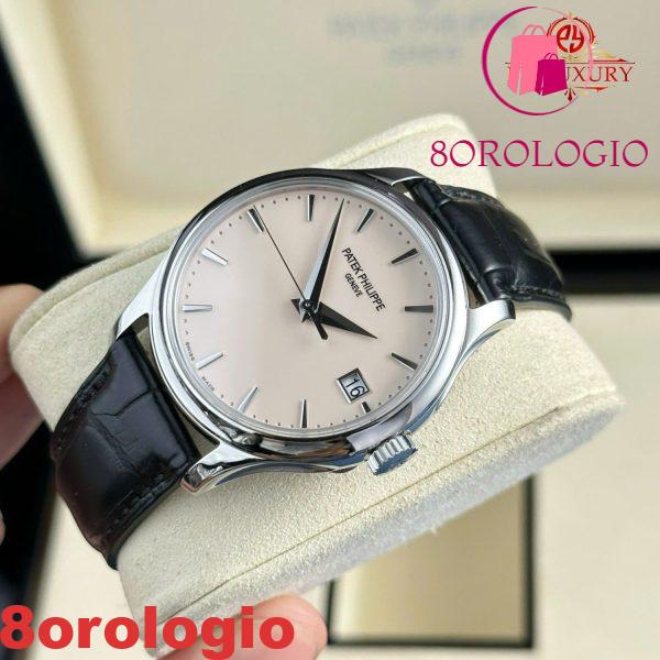 Patek Philippe Calatrava 5227G-001 Quadrante Crema Cinturino in Pelle 1:1 Replica 3KF 39mm Orologio - immagine 9