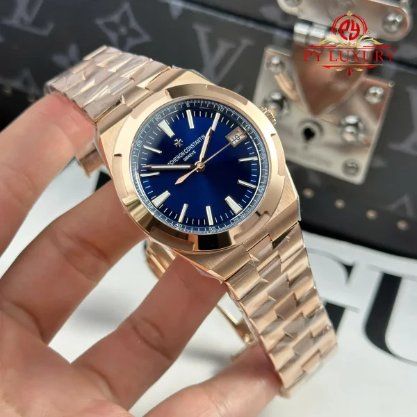 Vacheron Constantin Overseas 4500V Oro Rosa Quadrante Blu 1:1 Migliore Replica 41mm Orologio - immagine 5