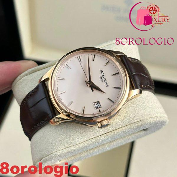 Patek Philippe Calatrava 5227R-001 Oro Rosa Cinturino in Pelle 1:1 Replica 3KF 39mm Orologio - immagine 8