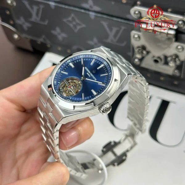 Vacheron Constantin Overseas 6000V Tourbillon Quadrante Blu Migliore Replica BBR 42.5mm Orologio - immagine 5