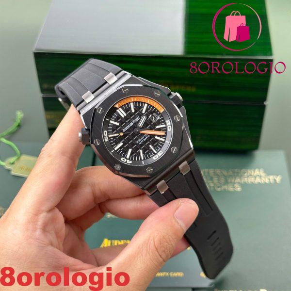 Audemars Piguet Royal Oak Offshore Diver 15707CE Quadrante Nero Ceramica Nera Gomma Migliore Replica APSF 42mm Orologio - immagine 5
