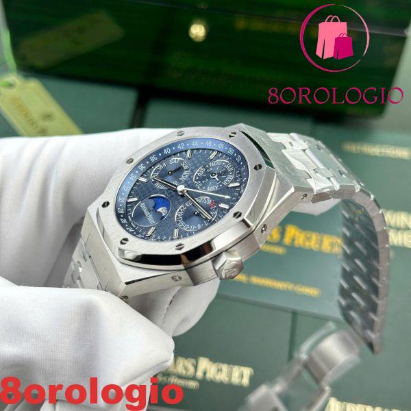 Audemars Piguet Royal Oak Calendario Perpetuo 26574ST Quadrante Blu Replica di Migliore Qualità 41mm Orologio - immagine 6