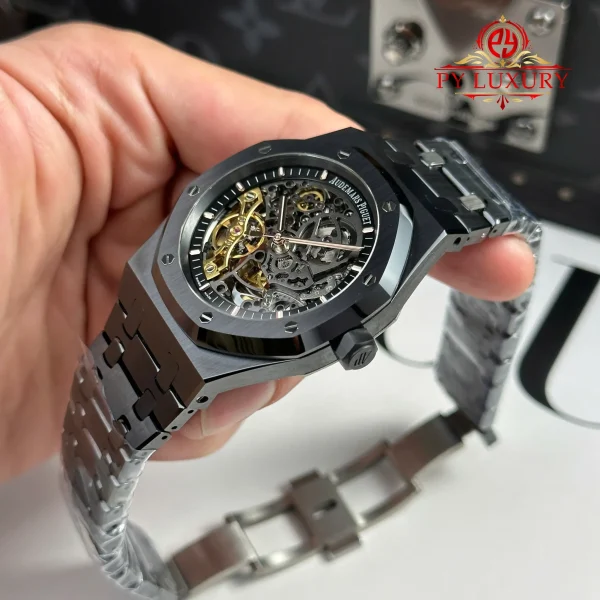 Audemars Piguet Royal Oak Openworked 15416CE Cassa in Ceramica Nera Quadrante Scheletrato Replica 1:1 Migliore THB 41mm Orologio - immagine 9