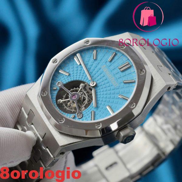 Replica di Alta Qualità Audemars Piguet Royal Oak Tourbillon Quadrante Tiffany Blue 41mm Orologio - immagine 6