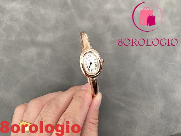 Cartier Baignoire De Cartier Oro Rosa Quadrante Argento Modello Mini Migliore Replica (Misura Polso 15, 16, 17cm) Orologio - immagine 6