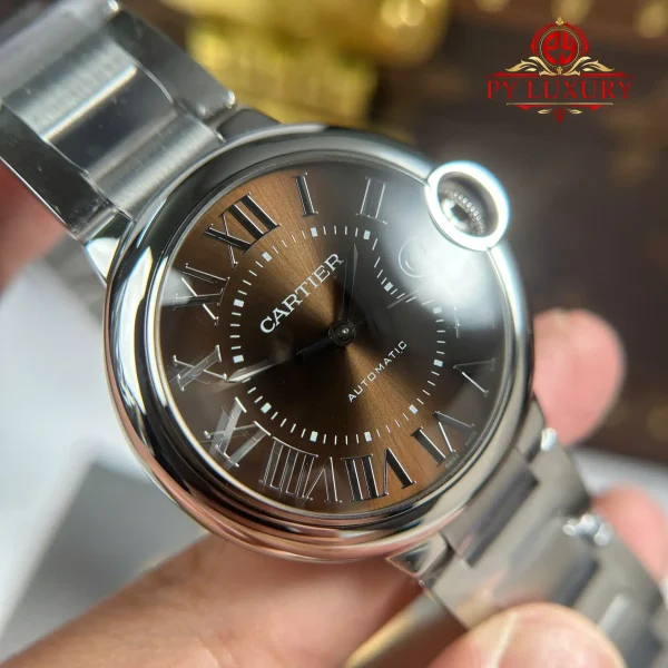 Cartier Ballon Bleu De Cartier Acciaio Quadrante Marrone Migliore Replica AF 40mm Orologio - immagine 8