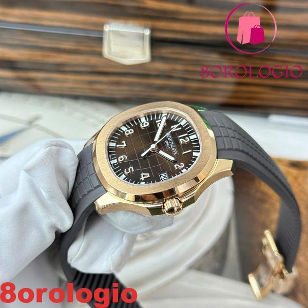Patek Philippe Aquanaut 5167R-001 Oro Rosa Versione Modificata Quadrante Marrone + Lancette + Movimento Super Clone Migliore Replica 40.8mm Orologio - immagine 10