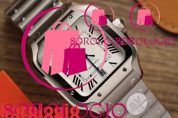 Cartier Santos Modello Grande Quadrante Bianco Migliore Replica BVF 39.8mm Orologio - immagine 5