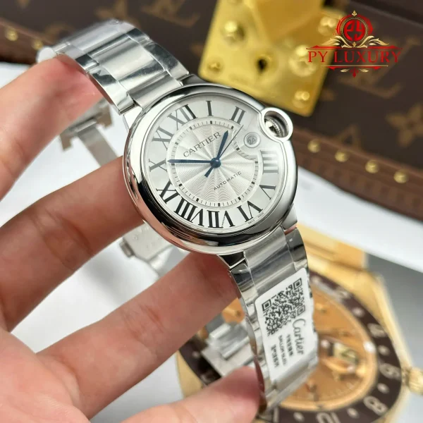 Cartier Ballon Bleu WSBB0040 Acciaio Quadrante Argento Migliore Replica AF 40mm Orologio - immagine 9