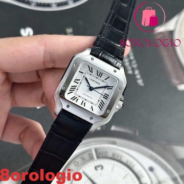 Cartier Santos WSSA0029 Quadrante Bianco Modello Medio Replica BVF 35.1mm Migliore Orologio - immagine 6