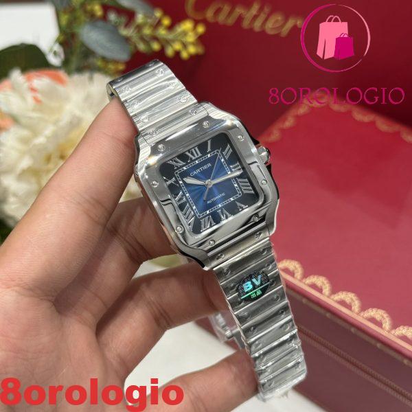 Cartier Santos WSSA0063 Quadrante Blu Modello Medio Replica BVF Migliore Qualità 35.1mm Orologio - immagine 5
