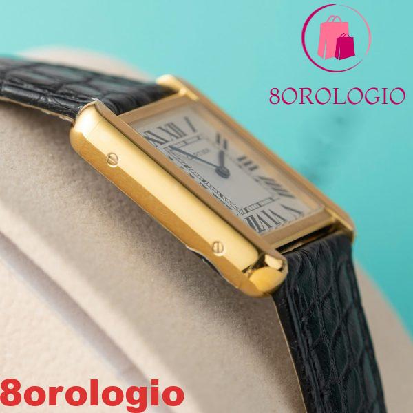 Cartier Tank Solo W5200002 Oro Giallo Modello Piccolo Donna Pelle Replica 31 X 24mm Orologio - immagine 5