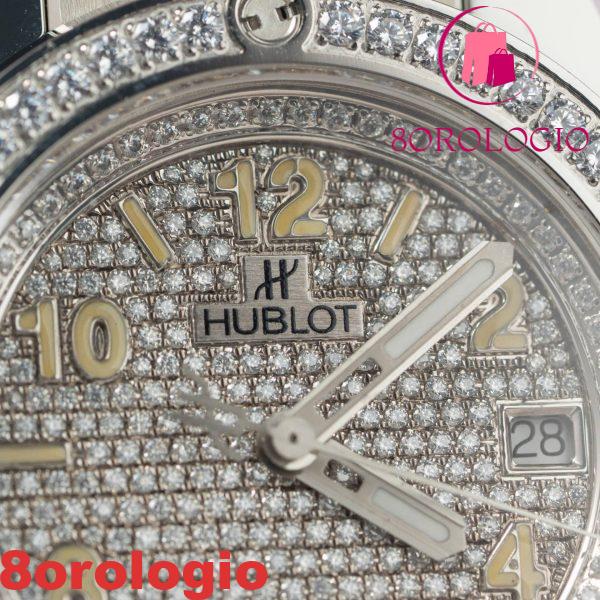 Hublot Big Bang One Click Steel Black Quadrante e Ghiera in Moissanite Personalizzata Migliore Replica 39mm Orologio - immagine 7