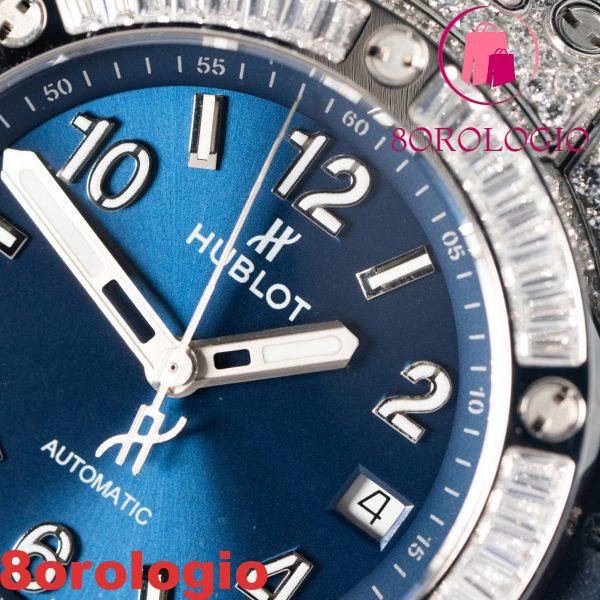 Hublot Big Bang One Click Steel Blue Pavé CZ Stones Replica 39mm Orologio - immagine 6