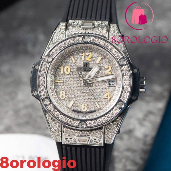 Hublot Big Bang One Click Acciaio Full Pavé Diamanti Naturali Migliore Replica 39mm Orologio - immagine 7