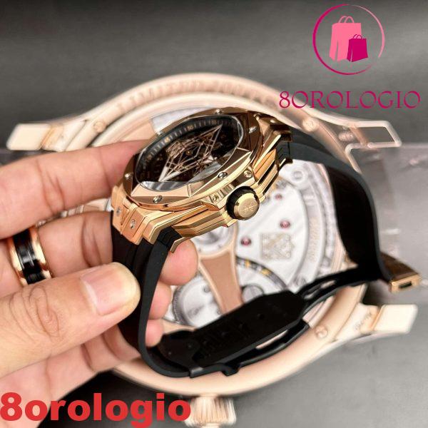 Hublot Big Bang Sang Bleu II King Gold Quadrante Nero Migliore Replica BBF 45mm Orologio - immagine 5