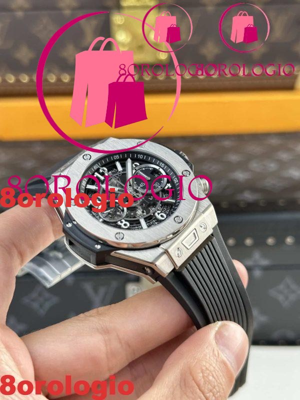 Hublot Big Bang Unico Quadrante Nero in Titanio Migliore Replica BBF 42mm Orologio - immagine 7